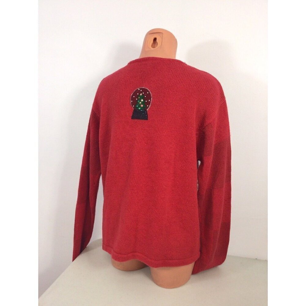 Holiday Lodge Christmas Cardigan Sweater Womens Medium - Picture 6 of 6
